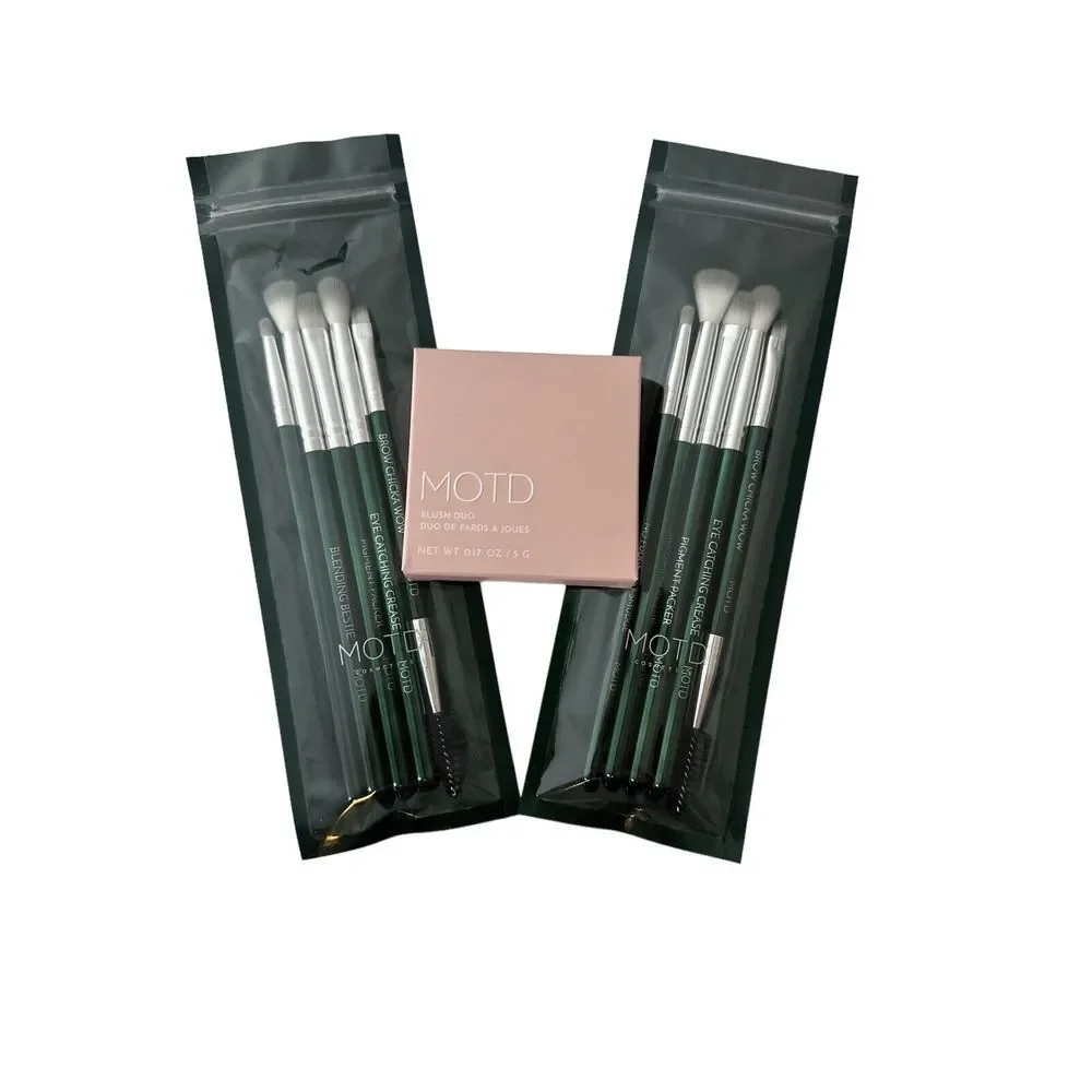 MOTD COSMETICS BLUSH DUO Modern Mauve & Brushes (2 Pack) New Makeup‎